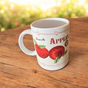 Vintage Mug Coffee Cup Cottagecore Farmhouse Rustic Apple Theme Cute Decor Tea